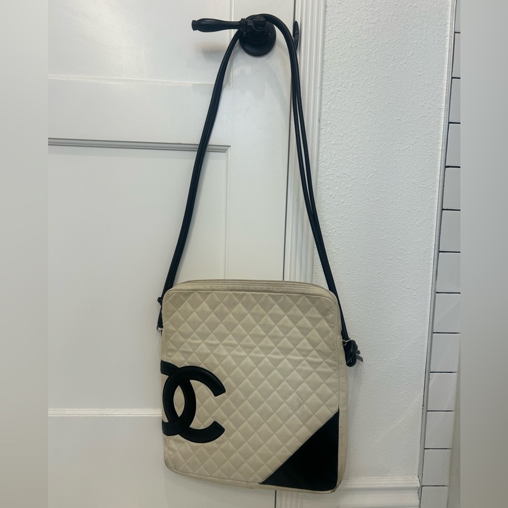 Chanel Cambon and Black Quilted Large Shoulder Bag/Crossbody